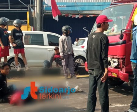 Rem Blong, Dump Truk Seruduk Belasan Kendaraan di TL Geluran Taman, Banyak Pemotor Terluka&nbsp;Parah